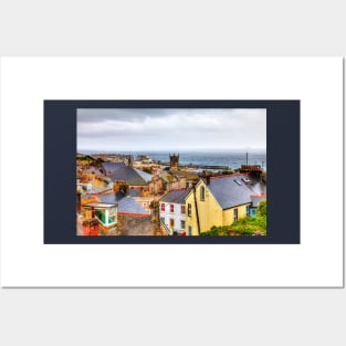 St Ives Bay From Above The Rooftops, Cornwall, UK Posters and Art